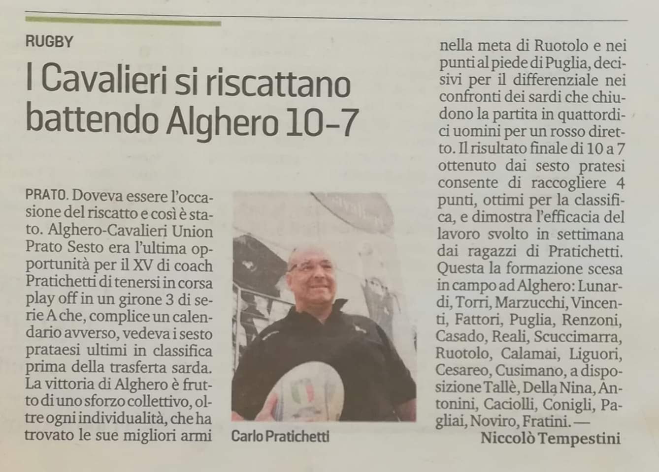 Il Tirreno 08.12.2018 Image
