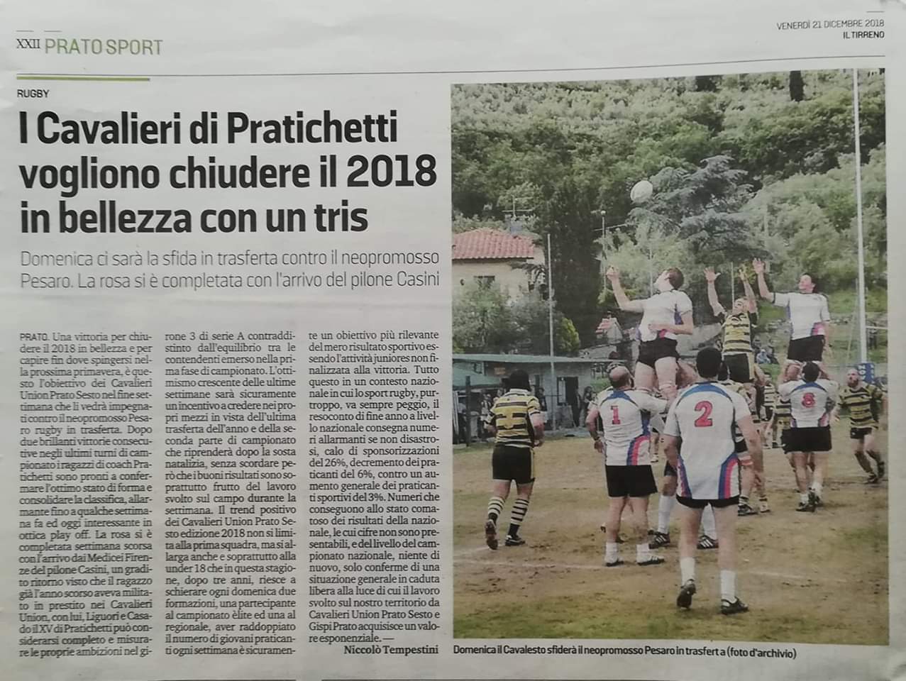 Il Tirreno 21.12.2018 Image