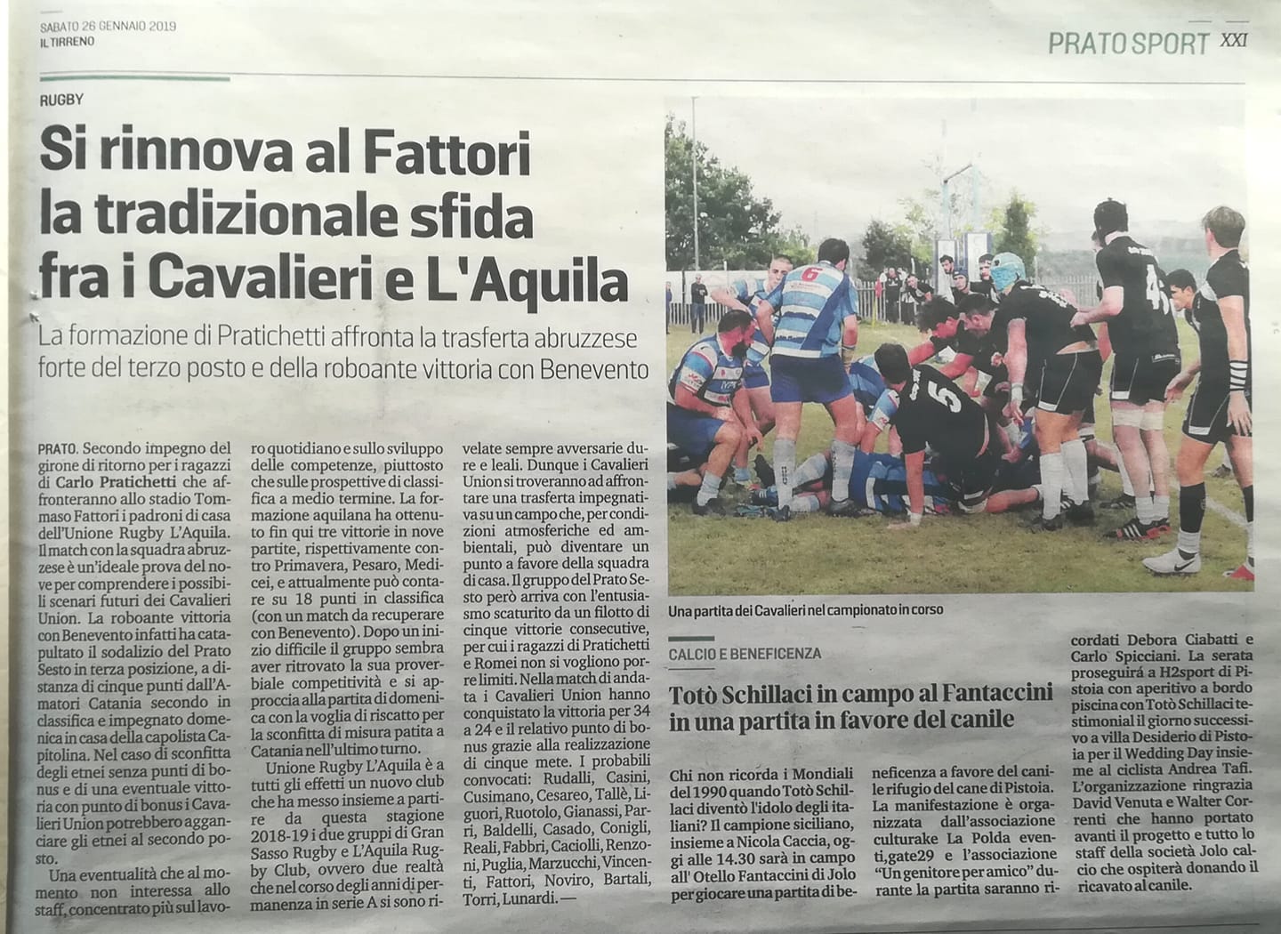 Il Tirreno 25.01.2019 Image