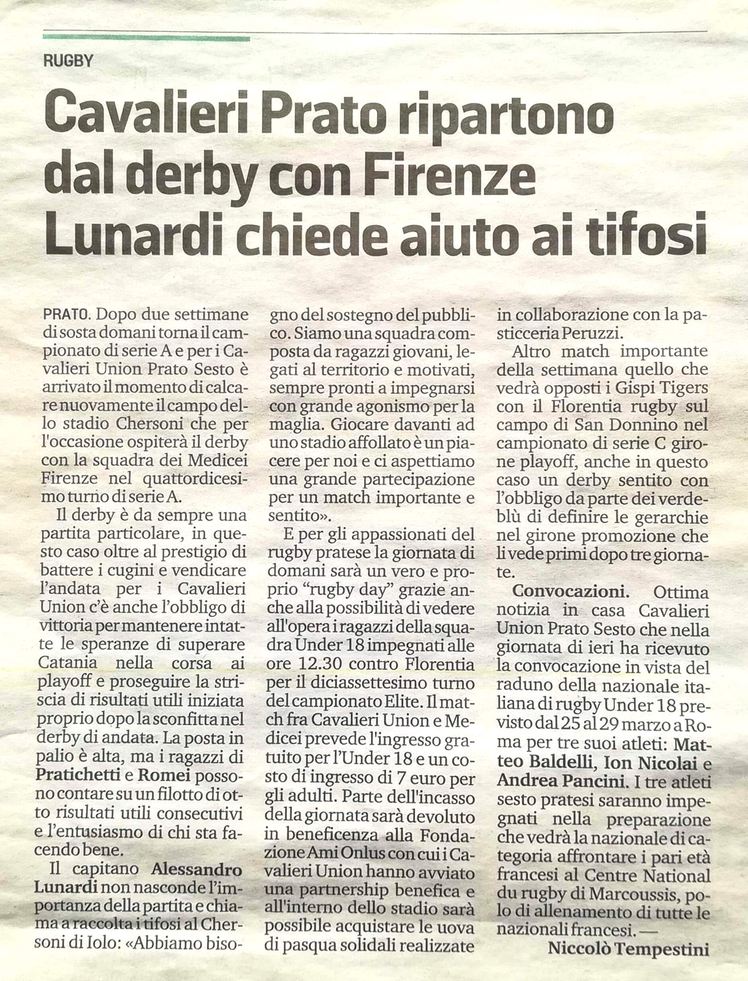 Il Tirreno 23.3.2019 Image