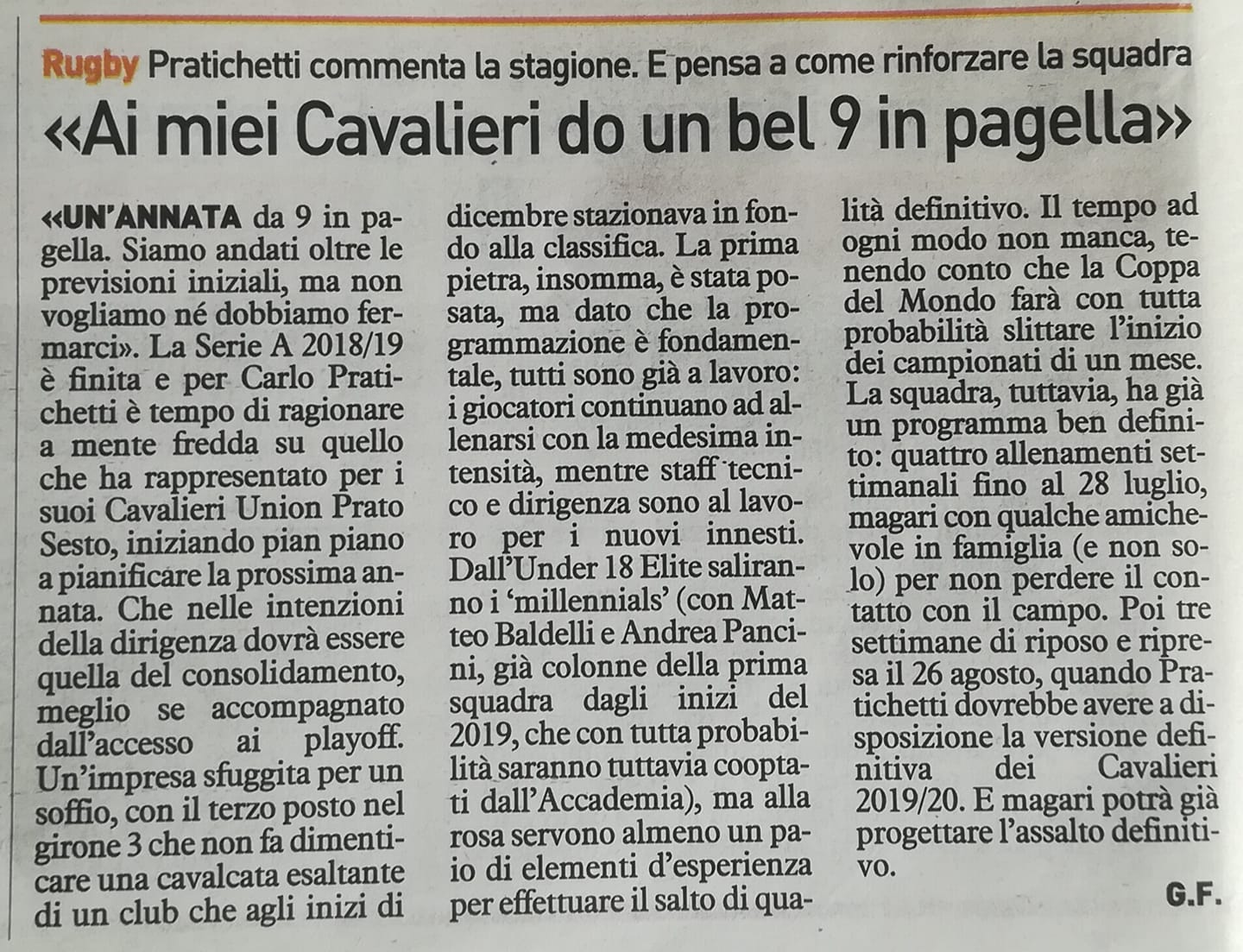 La Nazione 20.5.2019 Image