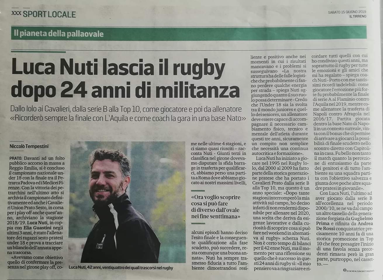 La Nazione 15.6.2019 Image