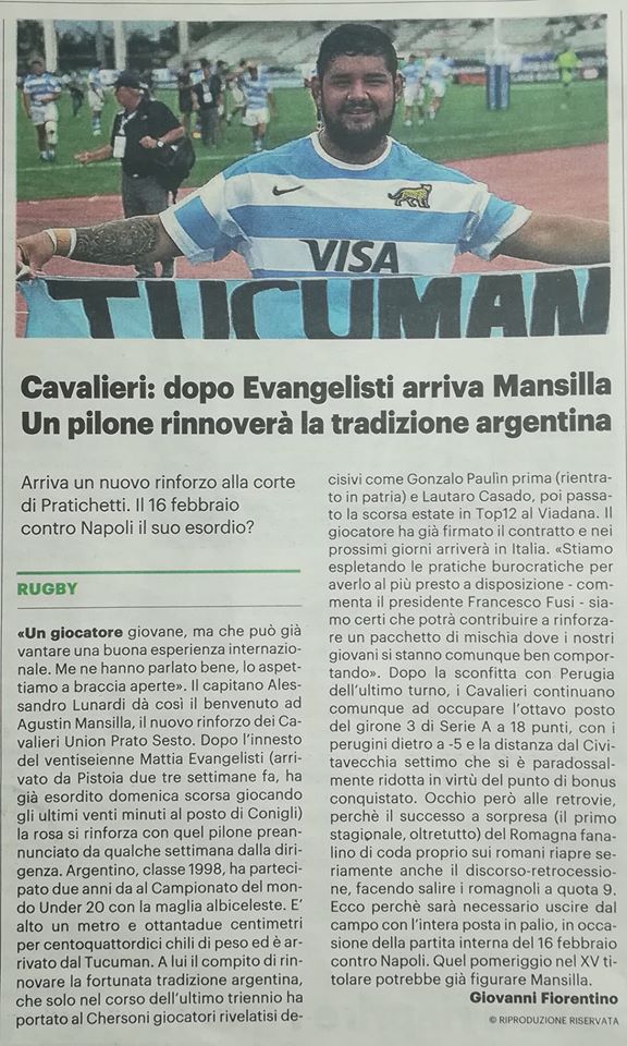 La Nazione 30.1.2020 Image