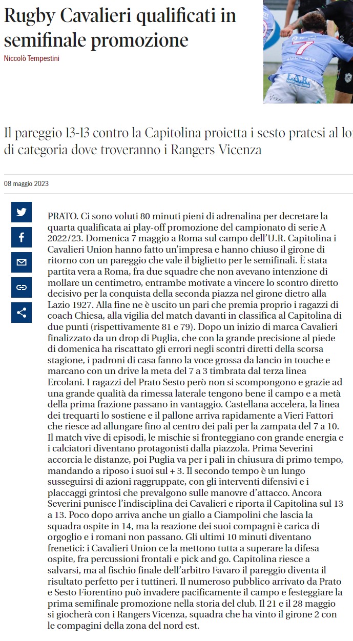 Il Tirreno 08.05.2023