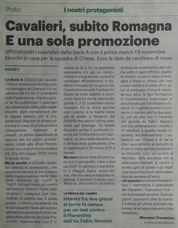 La Nazione 3.10.2020